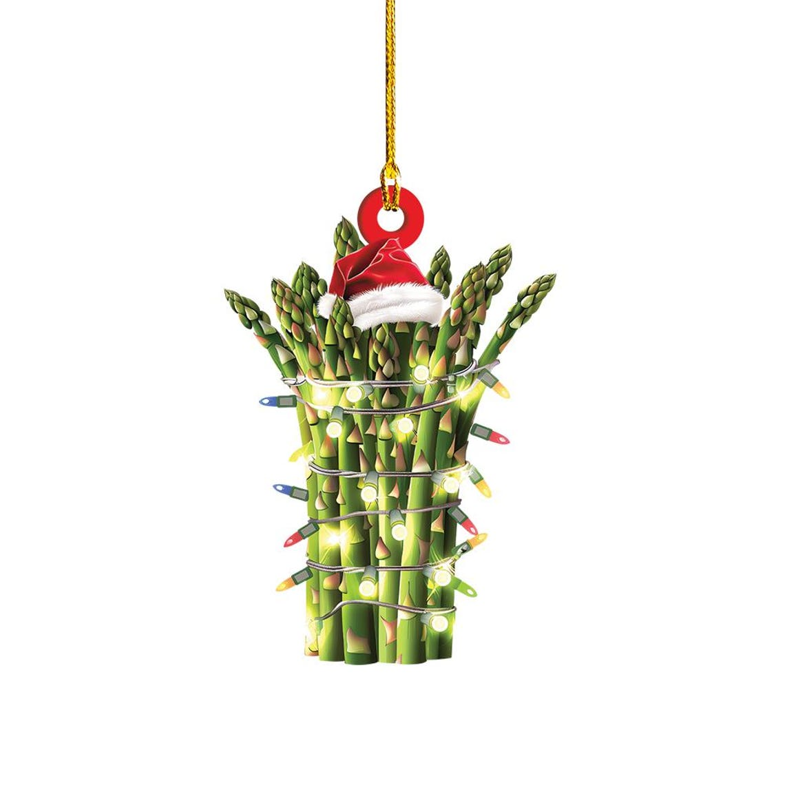 Lovely Asparagus Christmas Lights Ornament, Christmas Asparagus Hanging Ornament Decor Gift