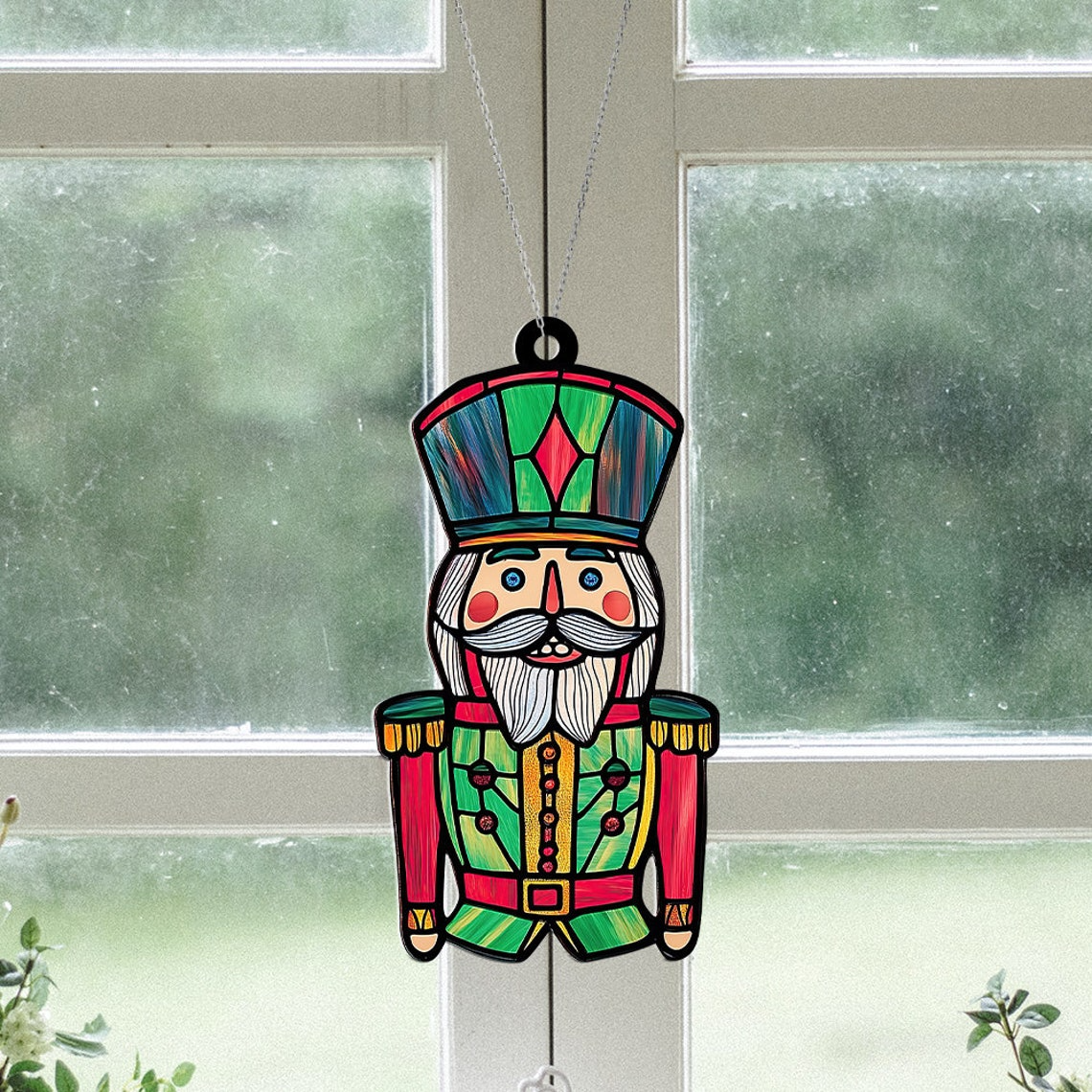 Nutcracker Suncatcher Ornament, Nutcracker Christmas Home Decor