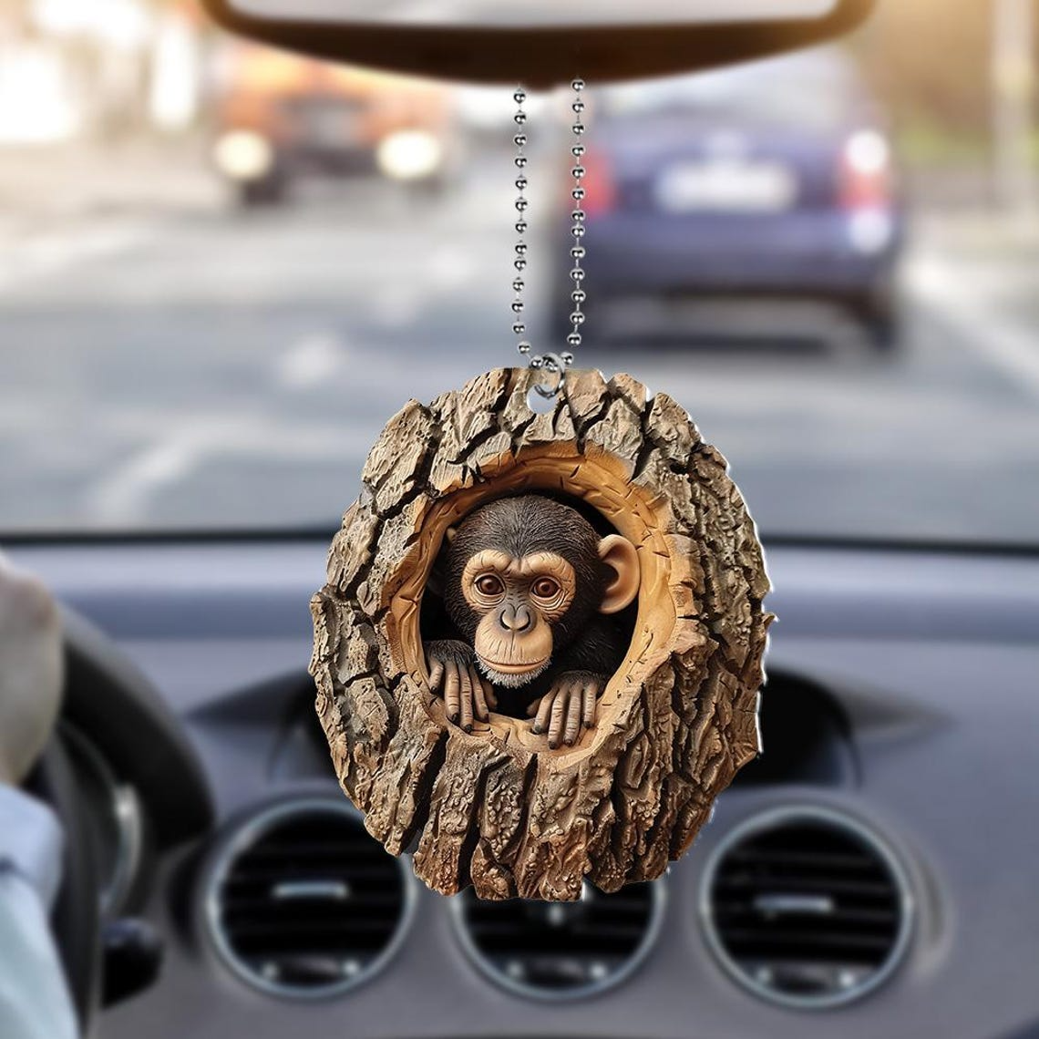 Monkey Flat Christmas Ornament Decor, Unique Macaca Christmas Ornament Holiday Lovers Gift