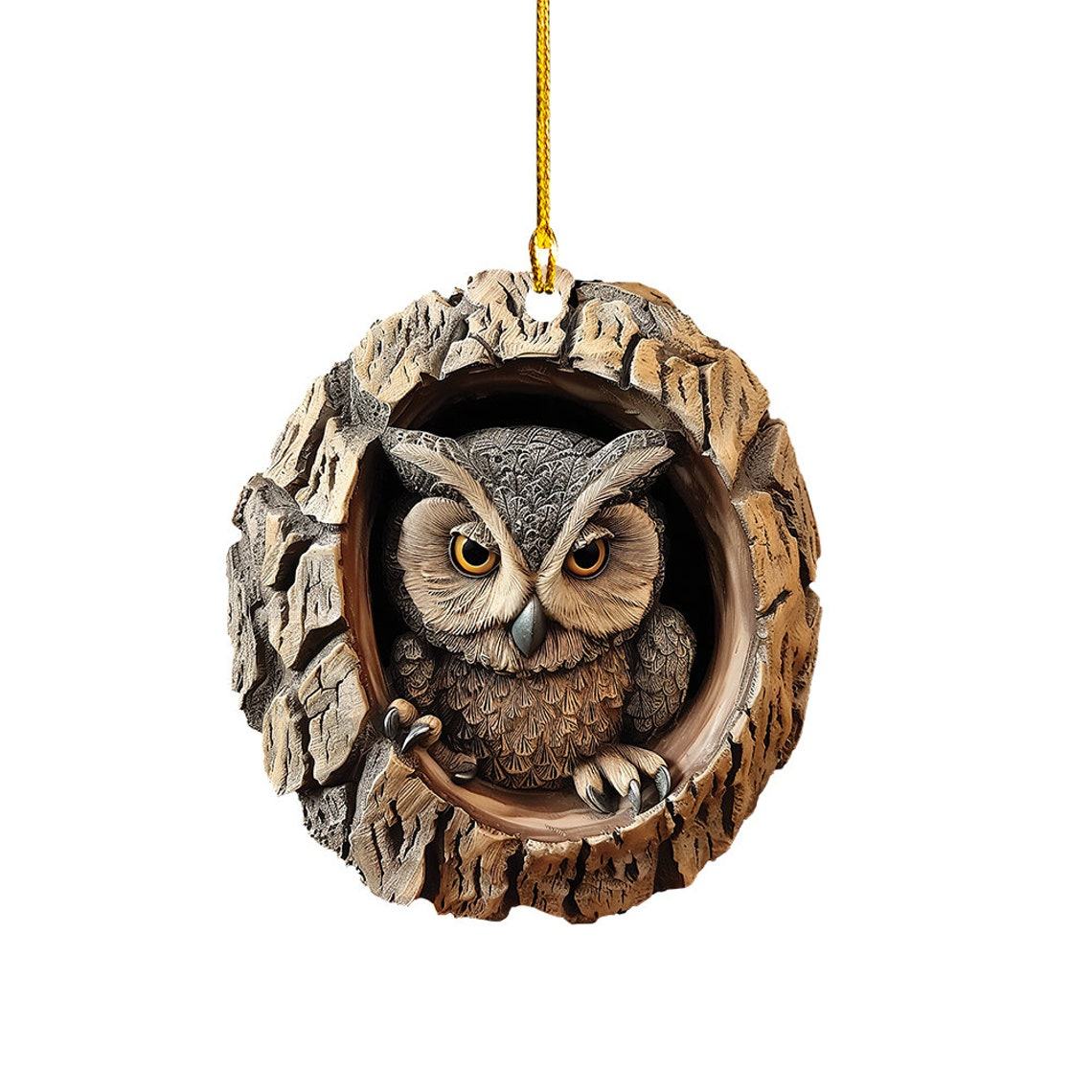 Classic Owl Hanging Christmas Tree Ornament, Bird Ornament Holiday Gift for Owl Lovers