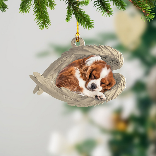 Cavalier King Charles Spaniel Dog Sleeping Angel Ornament Christmas, Cavaliers Spaniel Dog Car Ornament