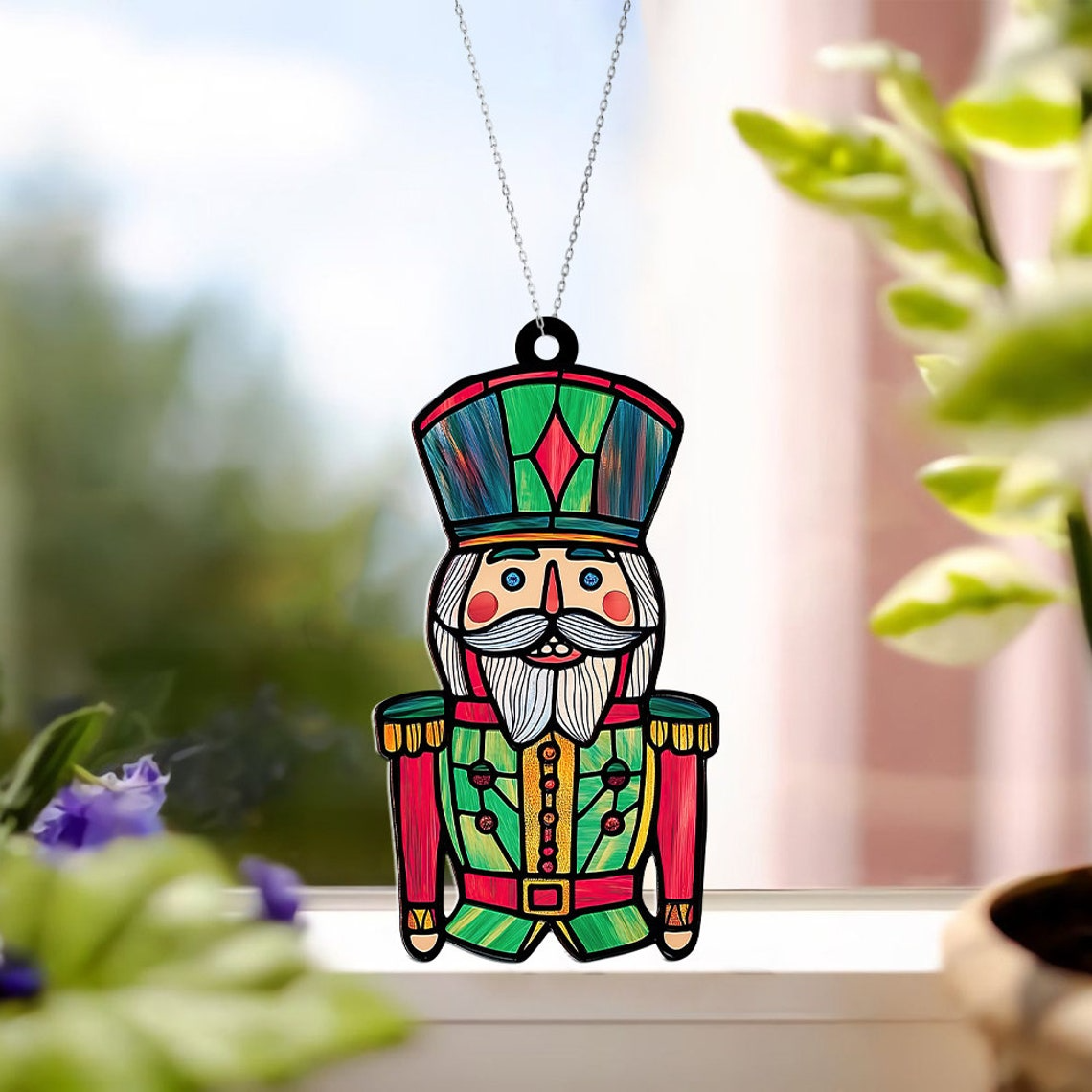 Nutcracker Suncatcher Ornament, Nutcracker Christmas Home Decor