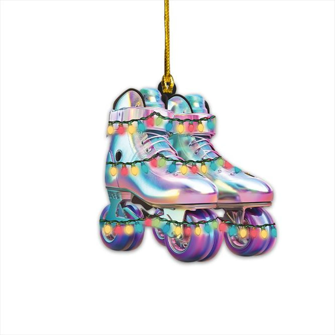 Cute Roller Skates Christmas Ornament, Ornament Christmas Roller Skates Holiday Decor Gift