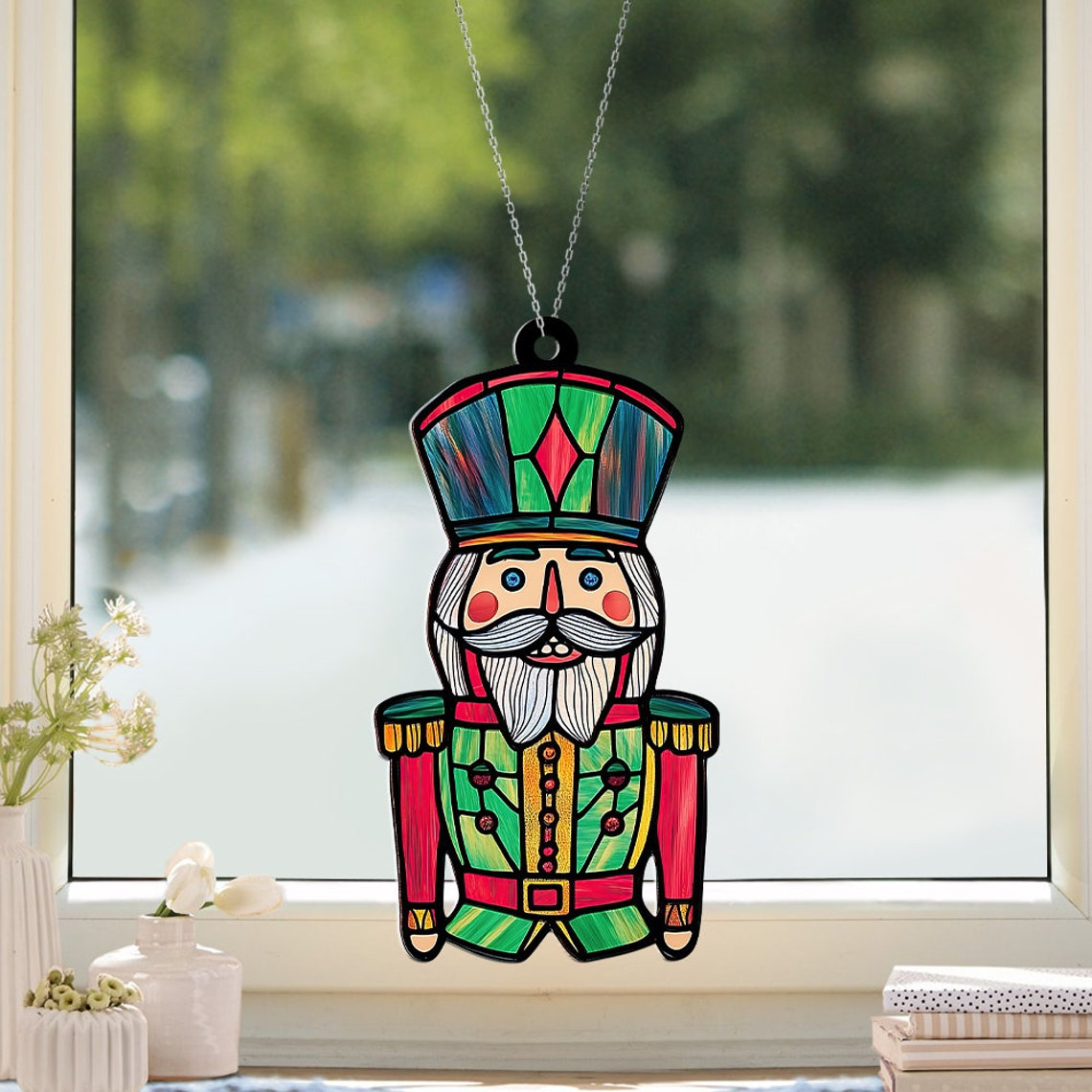 Nutcracker Suncatcher Ornament, Nutcracker Christmas Home Decor