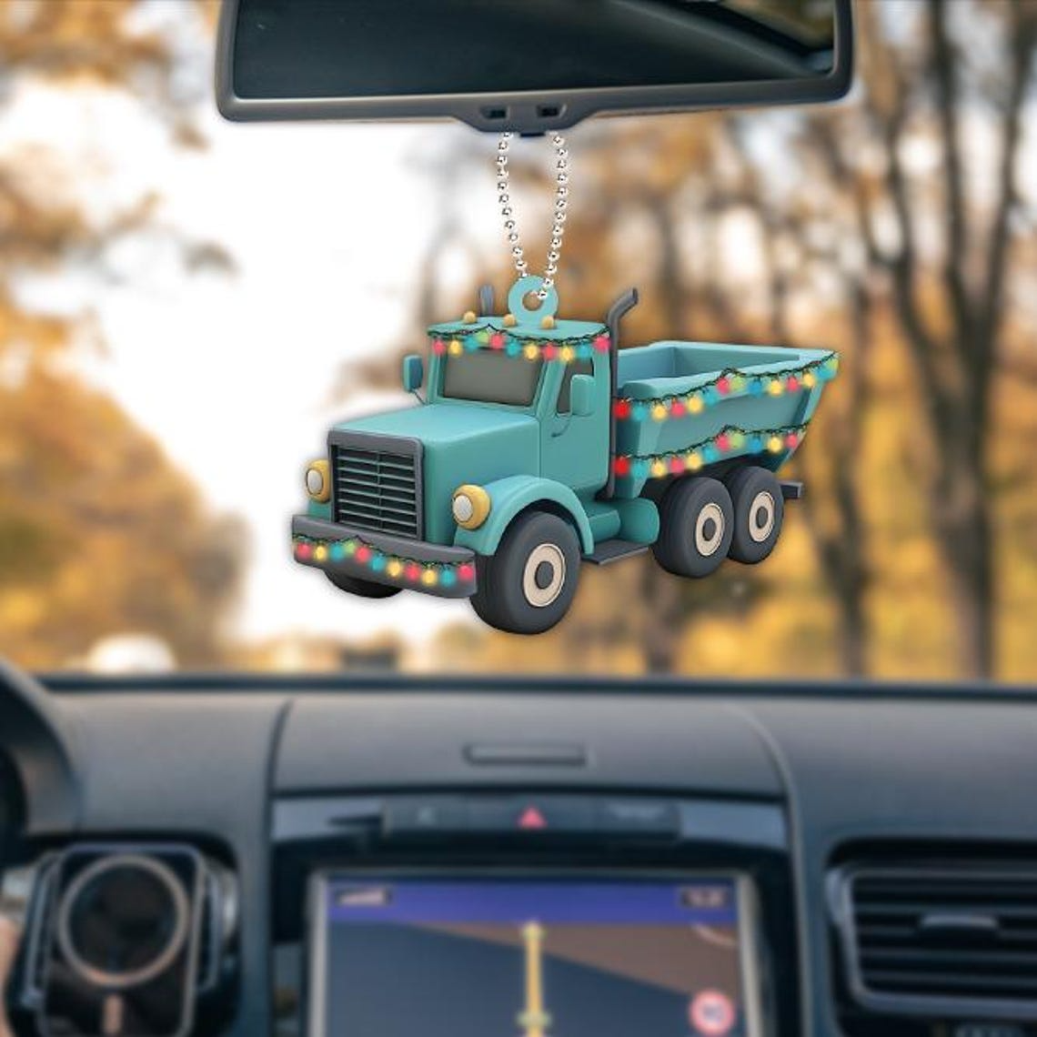 Christmas Tree Truck Hanging Ornament, Cute Truck Christmas Ornament Decor Holiday Gift