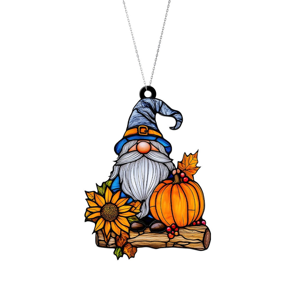 Gnome Suncatcher, Gnome Autumn Thanksgiving Suncatcher Decor