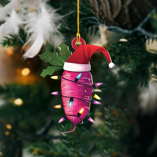 Lovely Radish Hanging Christmas Tree Ornament, Cute Radish Car Christmas Ornament Decor