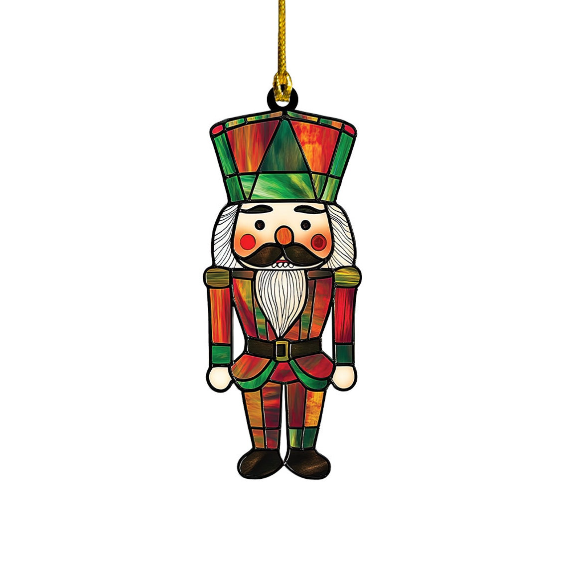 Nutcracker Christmas Window Suncatcher, Nutcracker Holiday Ornament Decor