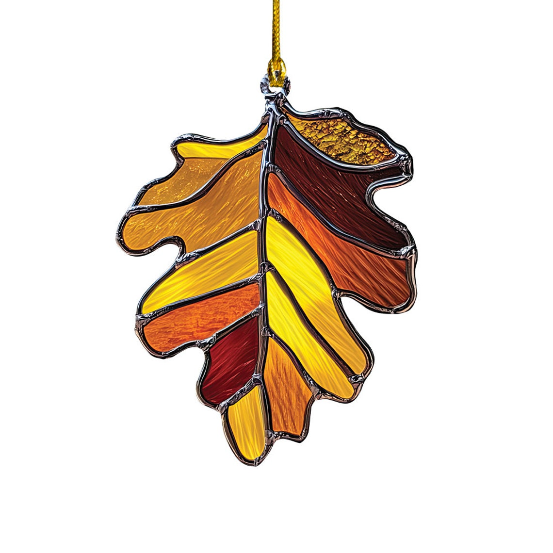 Autumn Oak Leaf Suncatcher, Oak Autumn Leaf Hanging Ornament Home Decor