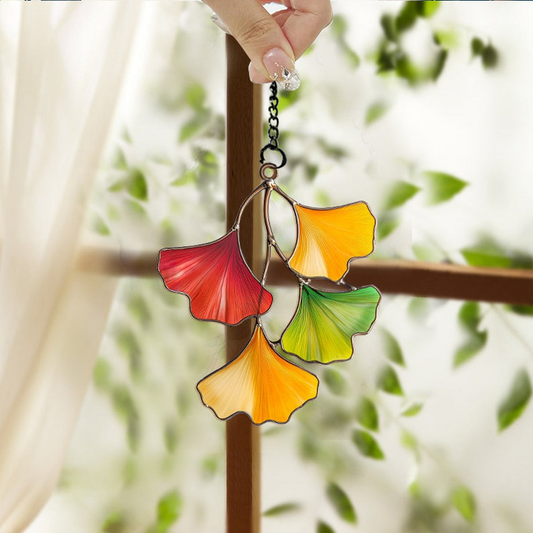 Ginko Leaf Suncatcher Decor, Autumn Leaf Suncatcher Ornament