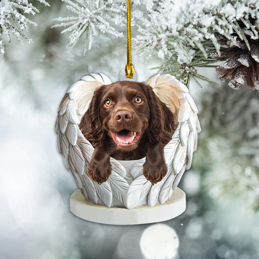 Cute Boykin Spaniel Dog Flat Christmas Ornament, Boykin Spaniel Dog Hanging Ornament Holiday Gift