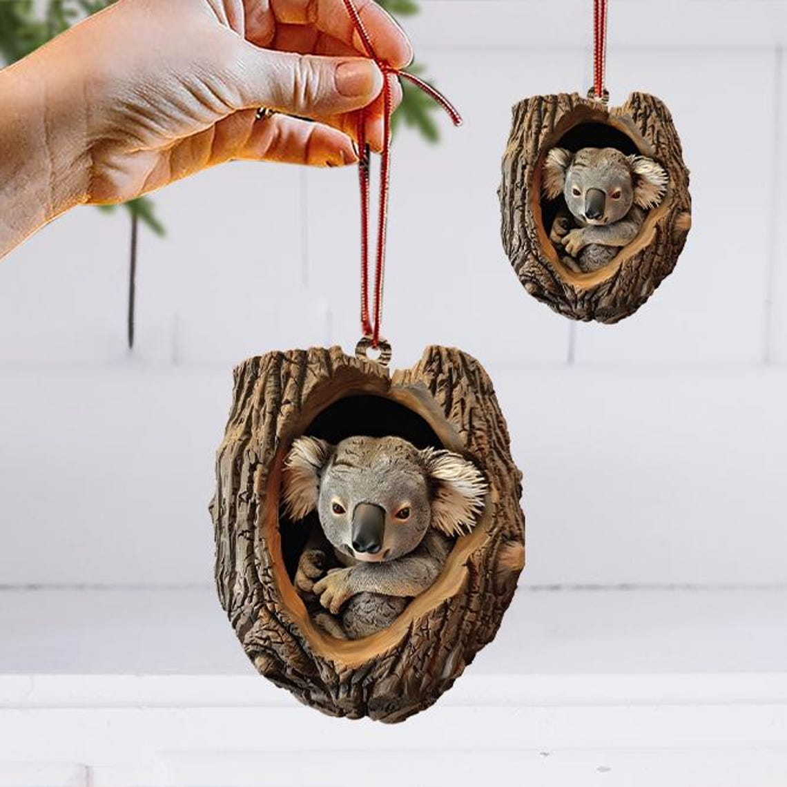 Cute Koala Christmas Ornament Decor, Christmas Koala Hanging Ornament Holiday Gift