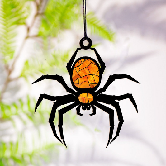 Spider Halloween Window Hanging Suncatcher, Halloween Spider Home Decor