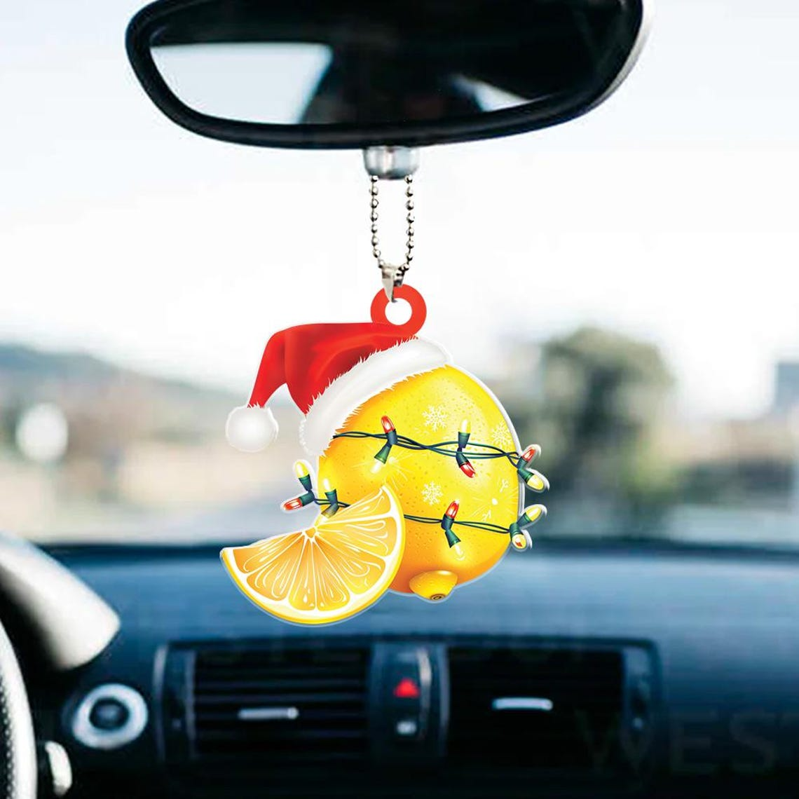 Lovely Lemon Christmas Tree Ornament, Lemon Flat Hanging Ornament Decor Home