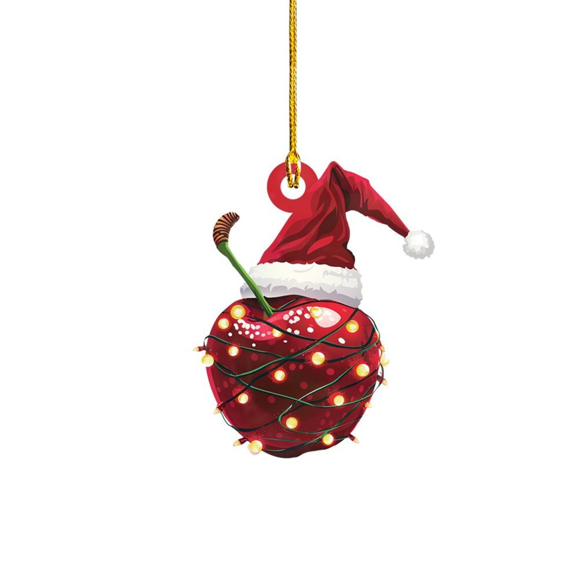 Cute Cherry Christmas Tree Ornament, Unique Cherry Hanging Christmas Ornament Decor