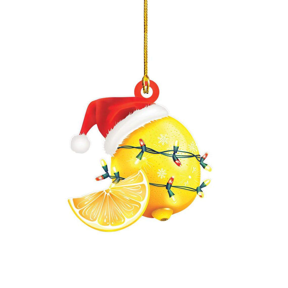 Lovely Lemon Christmas Tree Ornament, Lemon Flat Hanging Ornament Decor Home