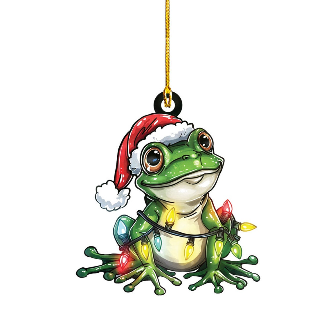 Frog Hanging Christmas Lights Ornament Decor, Frog Christmas Tree Ornament Holiday Gift