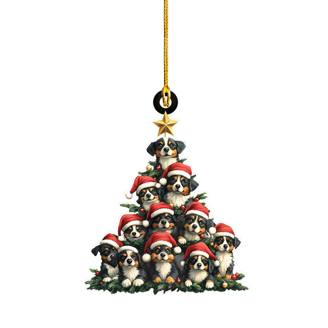 Australian Shepherd Dog Christmas Tree Ornament, Ornament Christmas Aussie Dog Lovers Holiday Gift