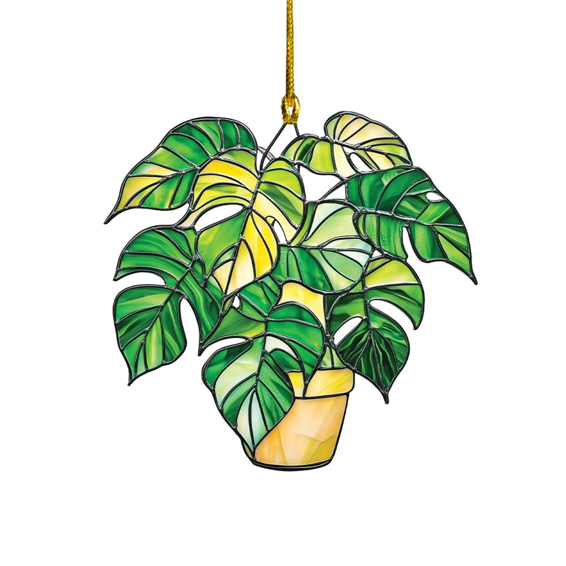 Monstera Leaves Hanging Suncatcher, Unique Leaves Hanging Ornament Home Decor Gift