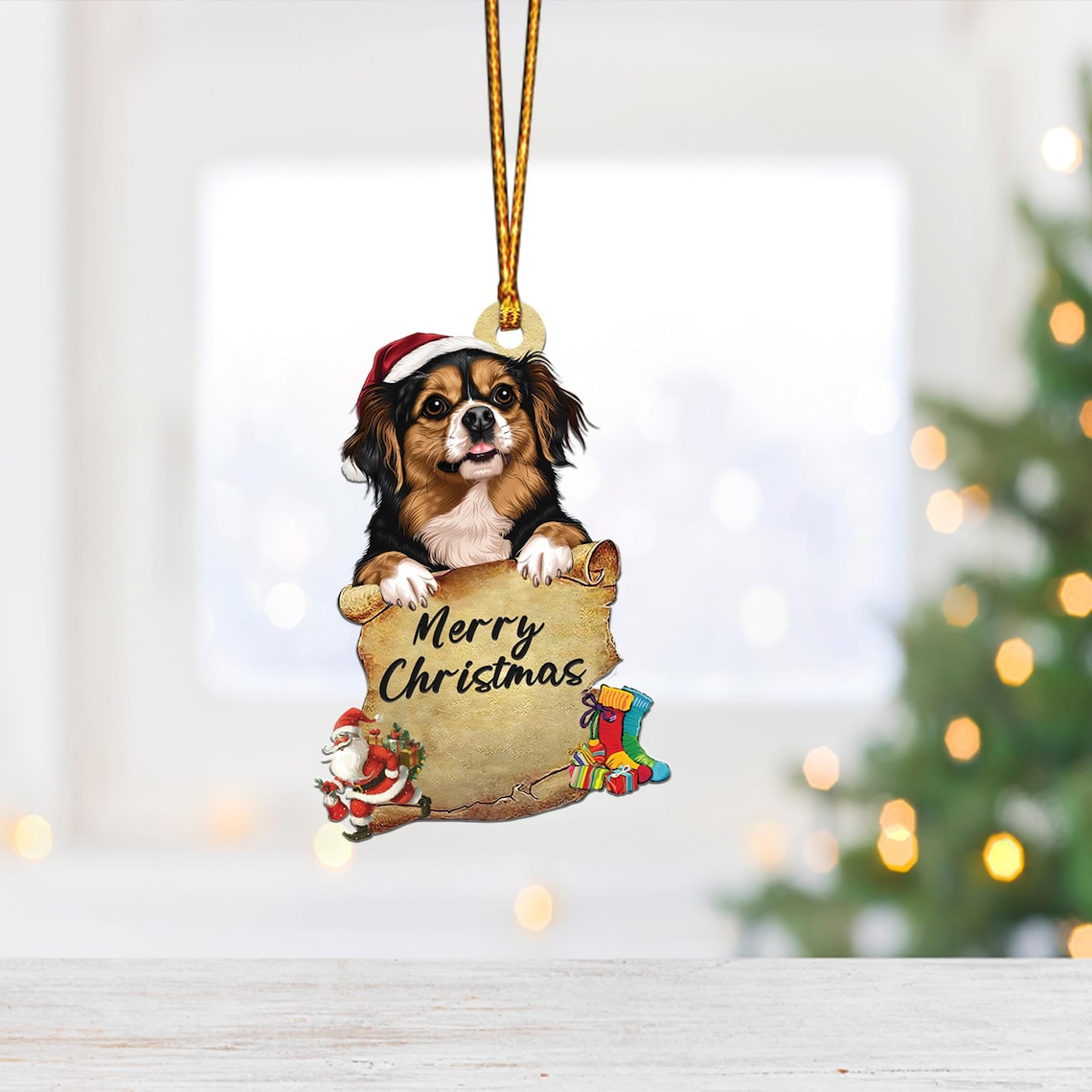 Dog Hanging Christmas Ornament Decor, Cute Dog Ornament Merry Christmas Gift