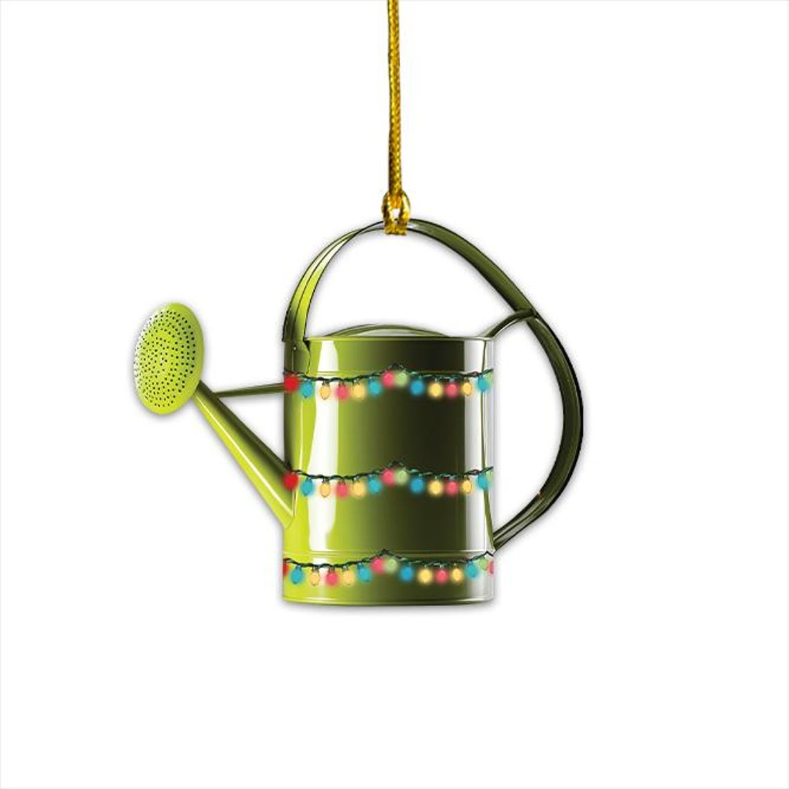 Cute Watering Can Christmas Ornament, Christmas Gardening Hanging Ornament Decor Holiday