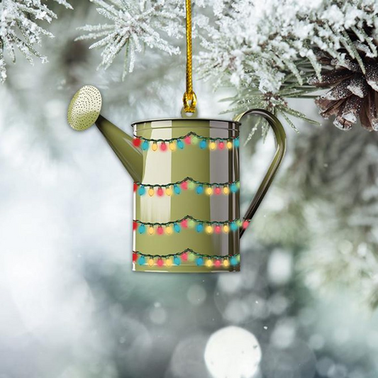 Lovely Watering Can Hanging Christmas Ornament, Watering Can Christmas Ornament Decor Gift