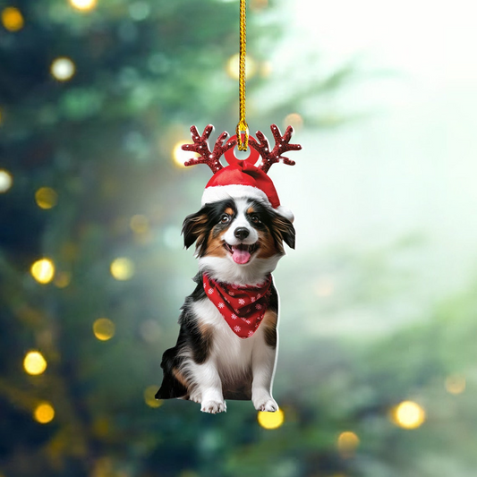 Papillon Dog Hanging Christmas Ornament Decor, Cute Dog Christmas Hanging Ornament Gift