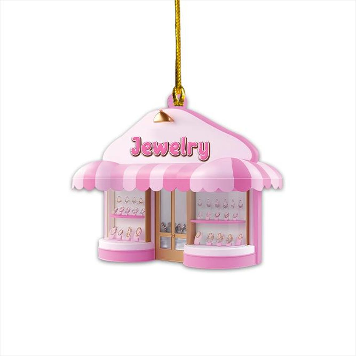 Jewelry Store Christmas Tree Ornament, Cute Jewelry Shop Window Ornament Decor Gift