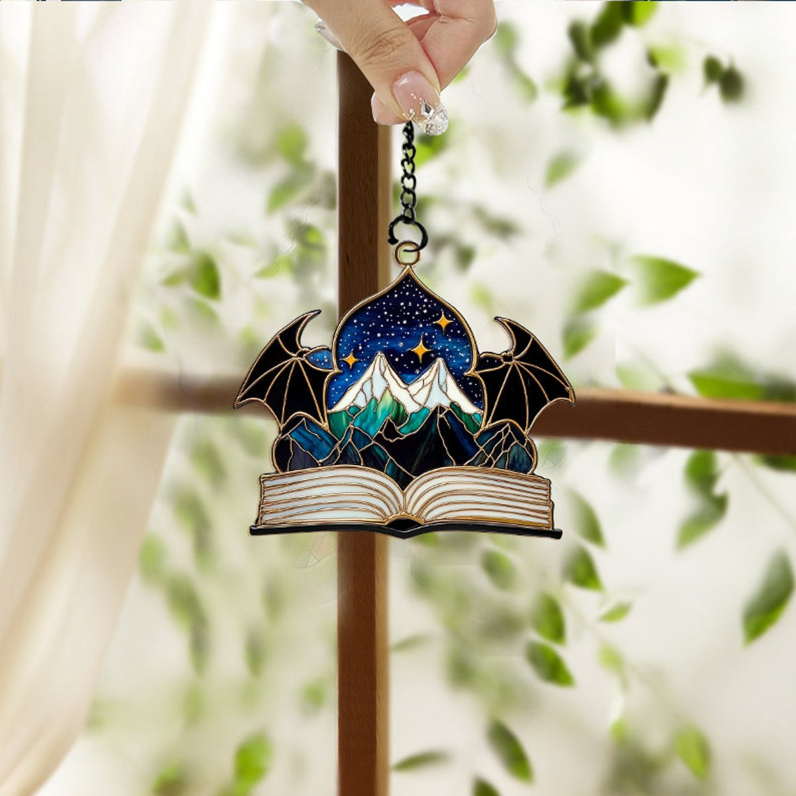 Book Night Court Suncatcher Ornament, Night Court Suncatcher Decor