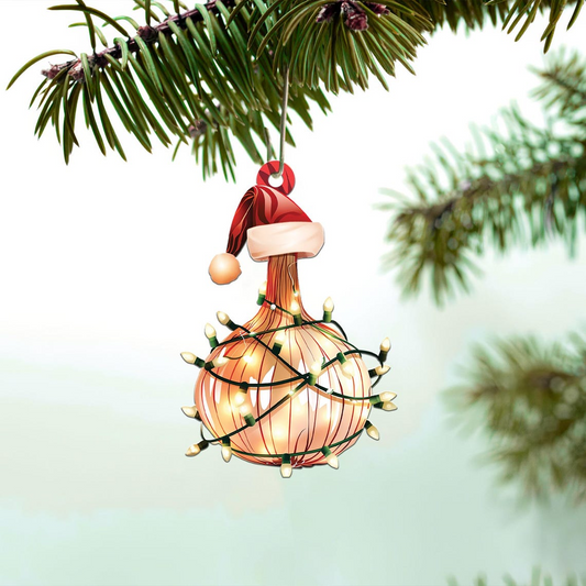 Lovely Onion Christmas Tree Ornament, Onion Flat Hanging Christmas Ornament Decor