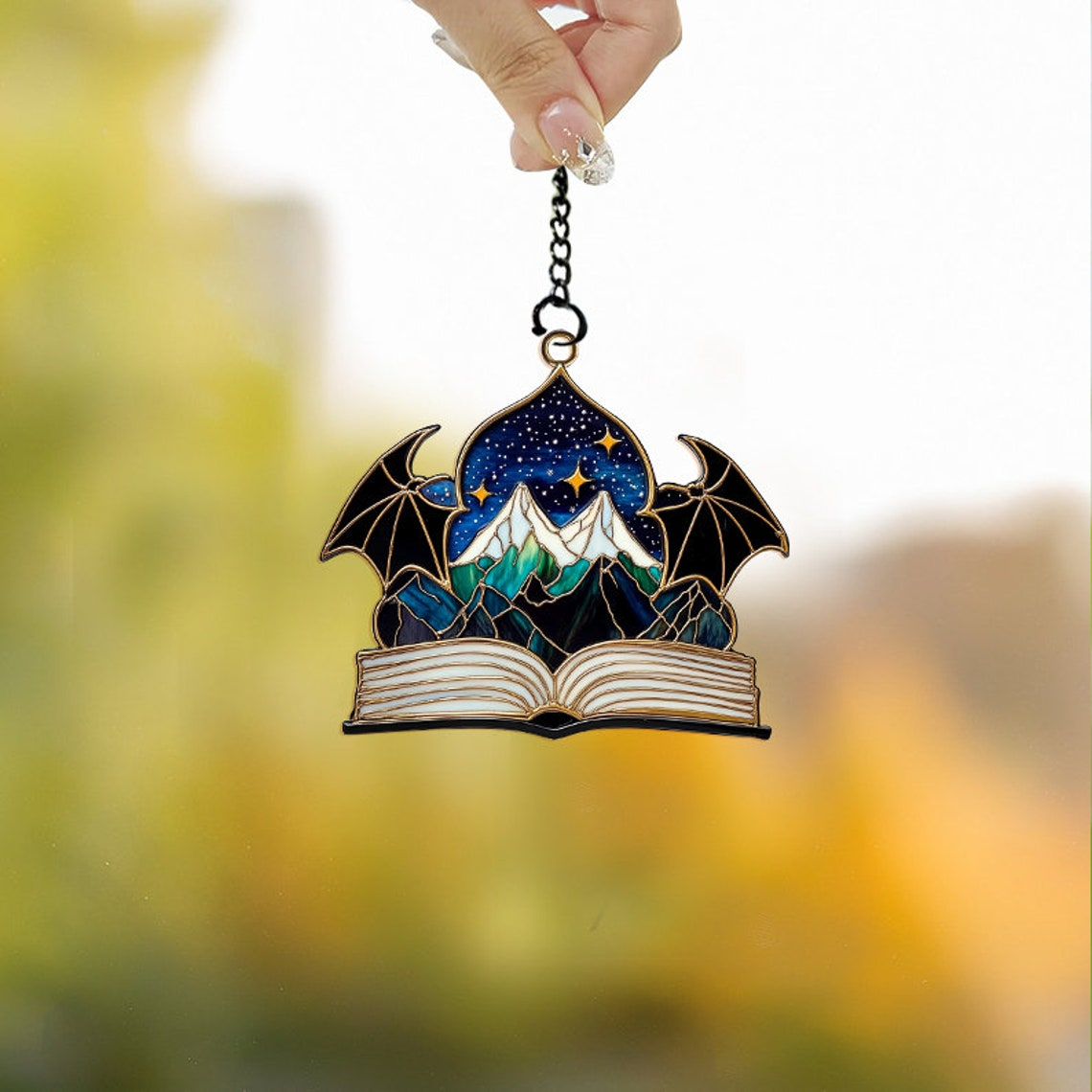 Book Night Court Suncatcher Ornament, Night Court Suncatcher Decor