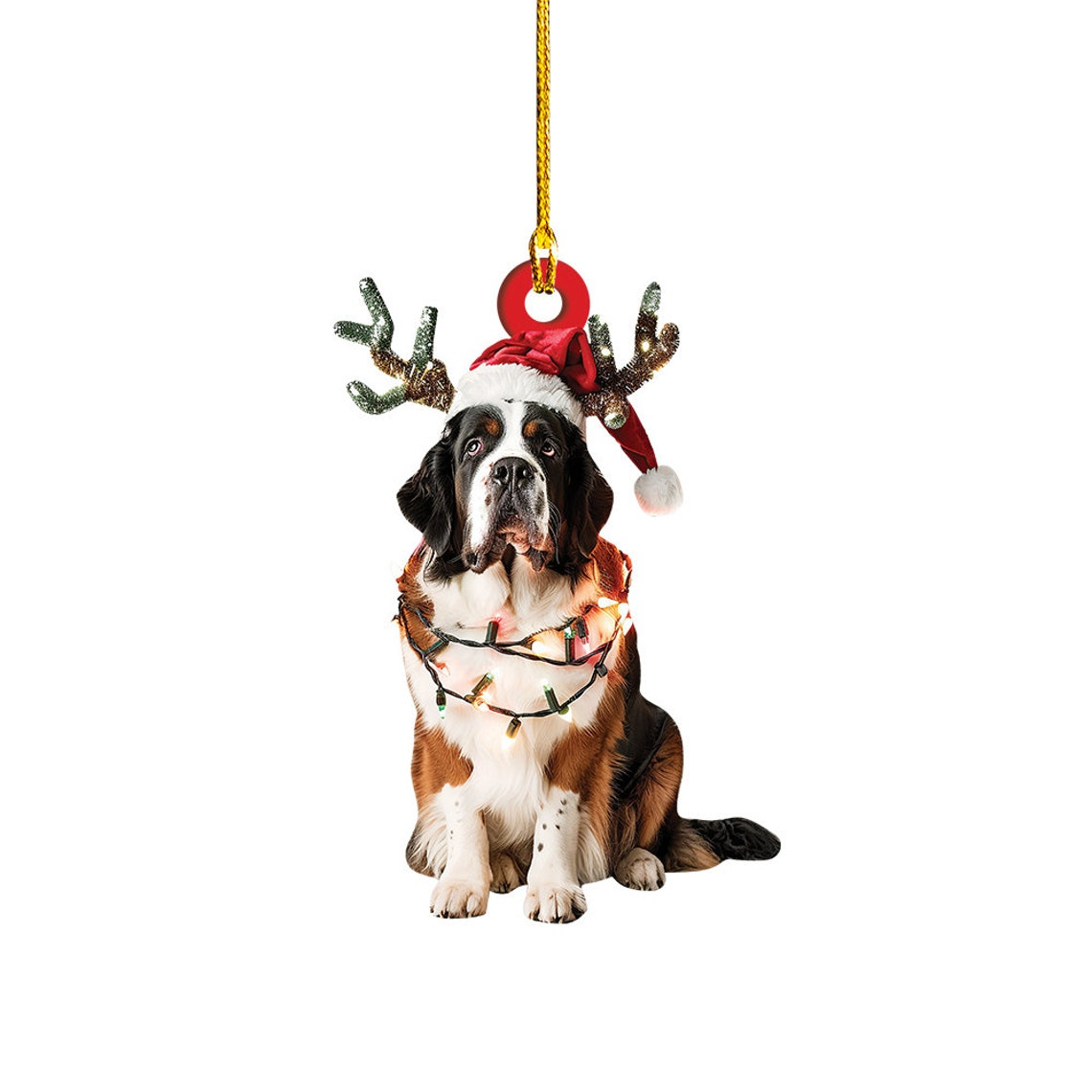 Dog Christmas Tree Lights Ornament Gift, Cute Dog Hanging Christmas Ornament Decor Holiday