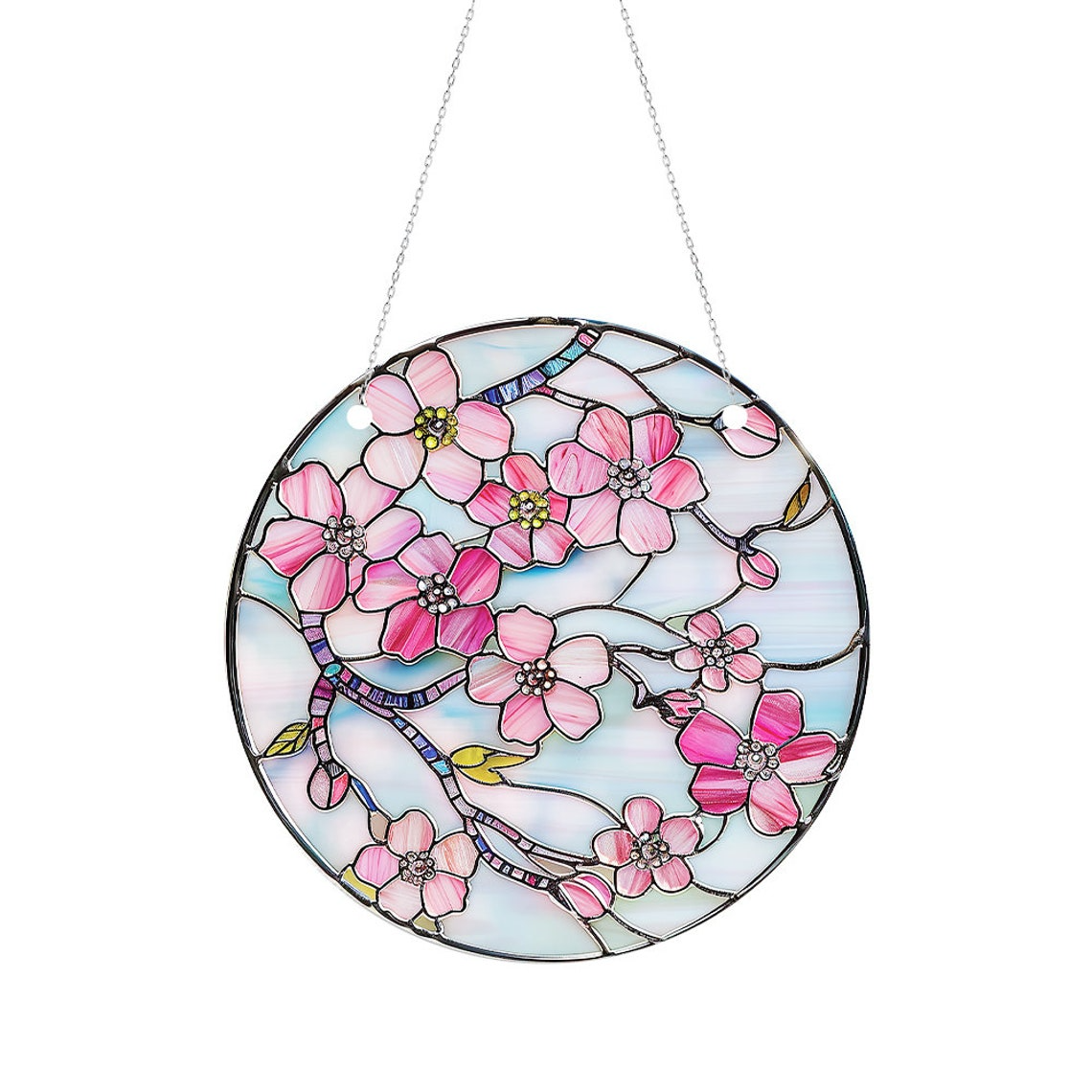 Sakura Flower Pink Suncatcher Ornament, Sakura Flower Window Hanging Decor Ornament