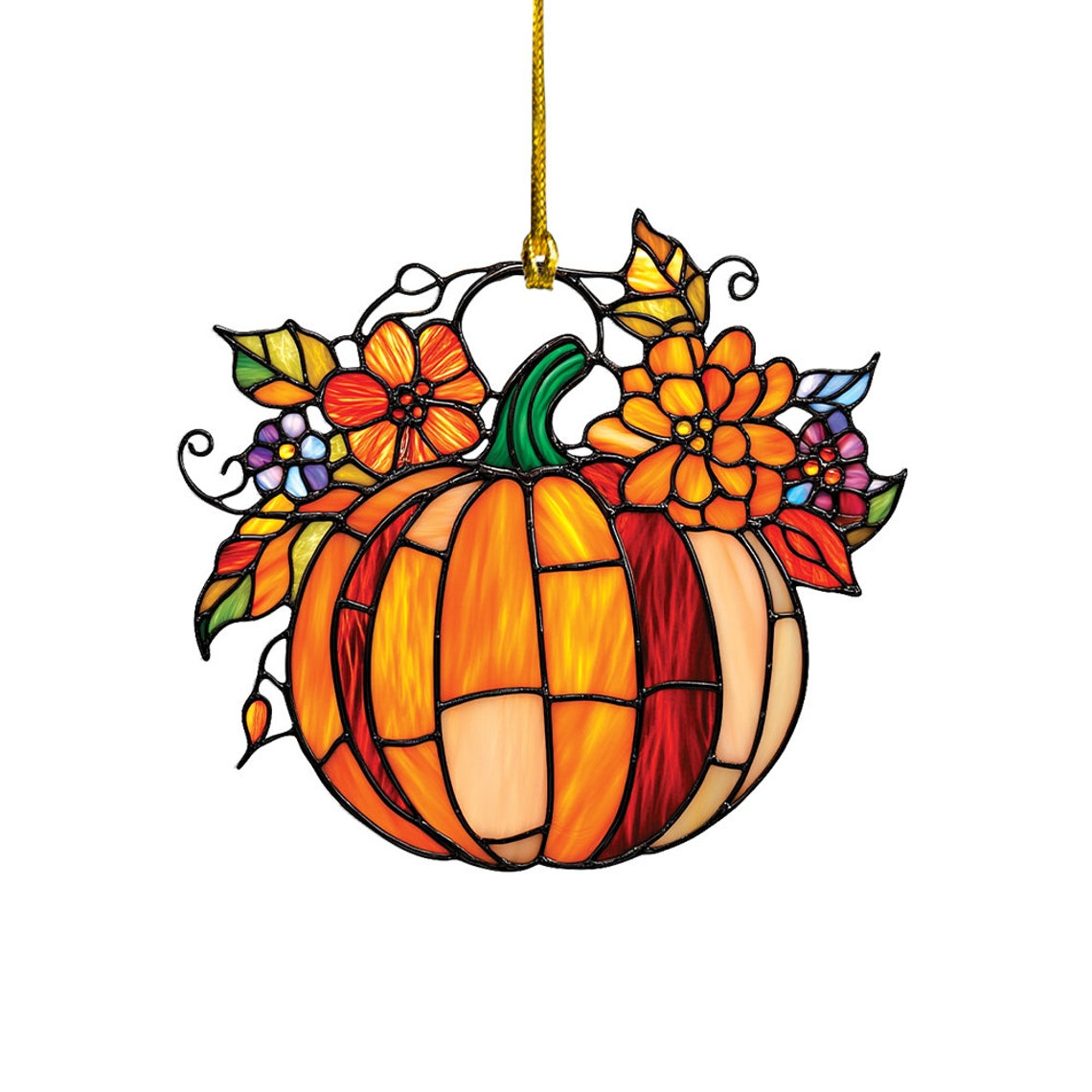 Halloween Pumpkin Suncatcher Ornament, Halloween Pumpkin Home Decor