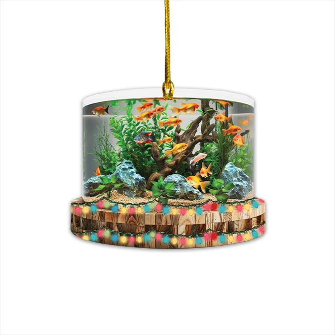 Aquarium Fish Tank Hanging Decor Ornament, Unique Fishes Christmas Ornament Gift Holiday