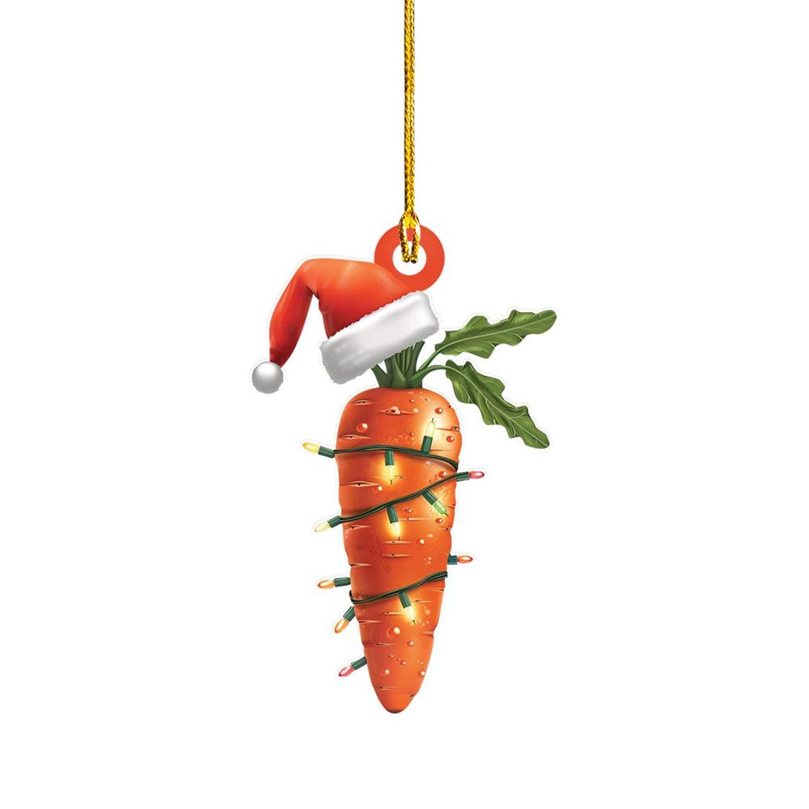 Carrot Christmas Lights Hanging Ornament, Carrot Car Christmas Tree Ornament Decor Gift