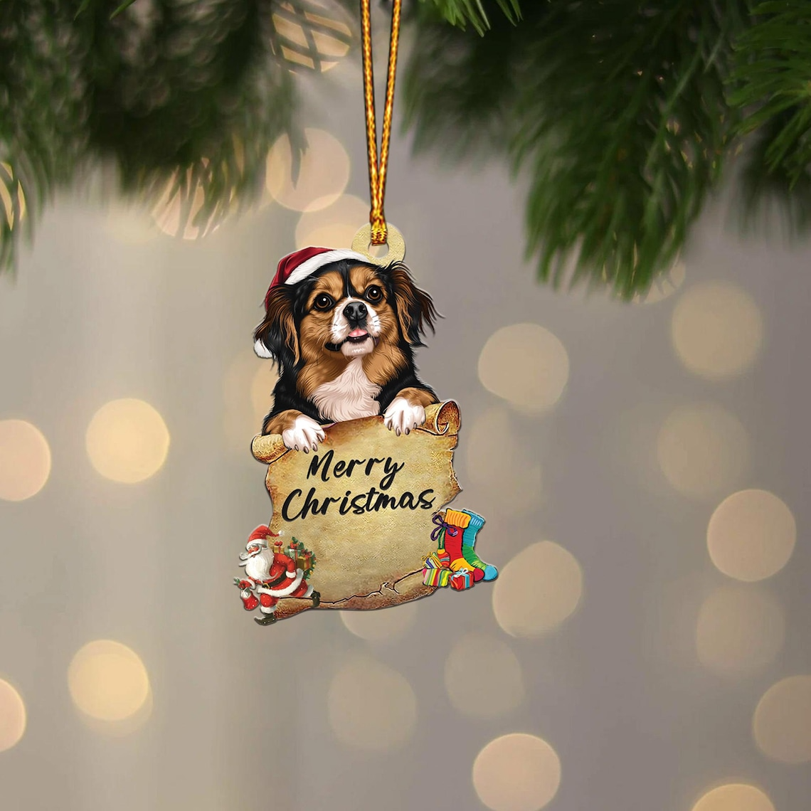 Dog Hanging Christmas Ornament Decor, Cute Dog Ornament Merry Christmas Gift