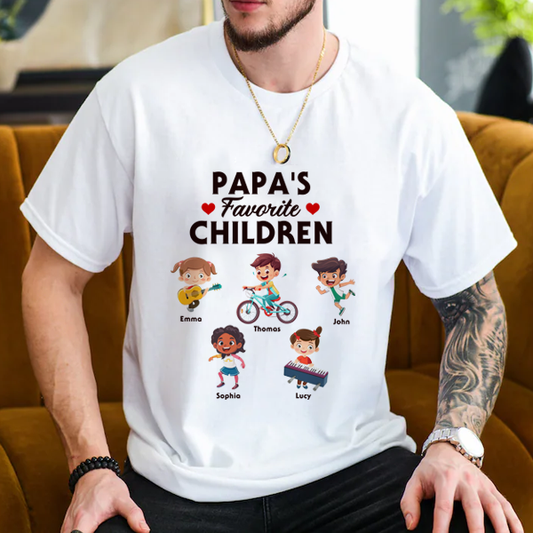 Papa's Favorite Children - Personalized Shirt