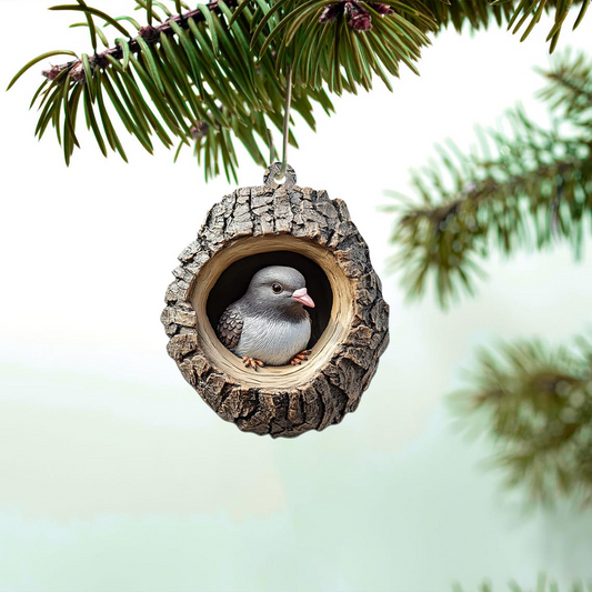 Lovely Pigeon Christmas Ornament Decor, Christmas Pigeon Rearview Mirror Car Ornament Gift