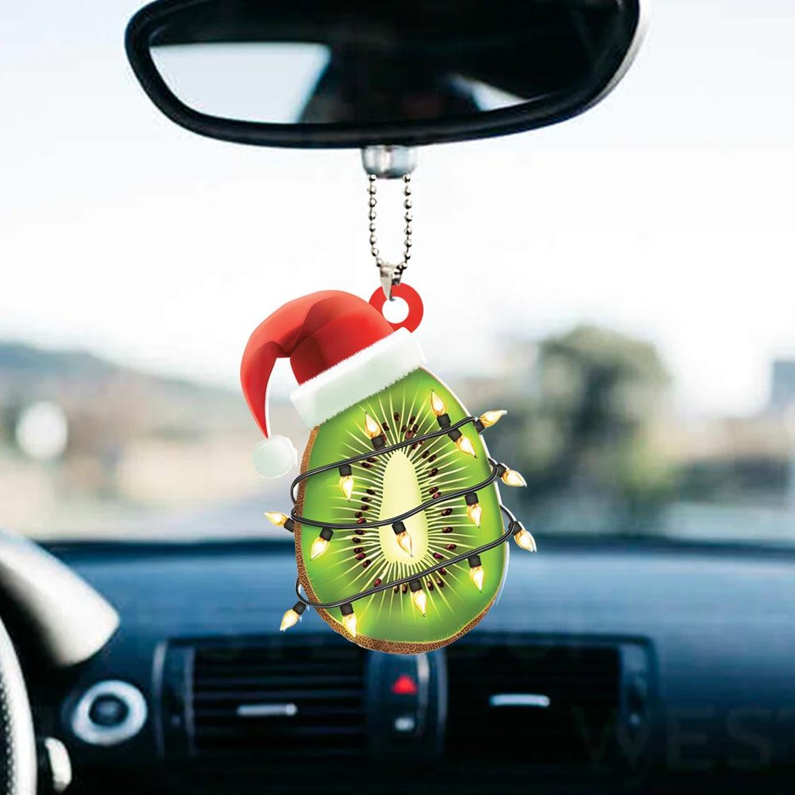 Kiwi Hanging Christmas Tree Ornament, Christmas Kiwi Flat Hanging Ornament Decor Gift