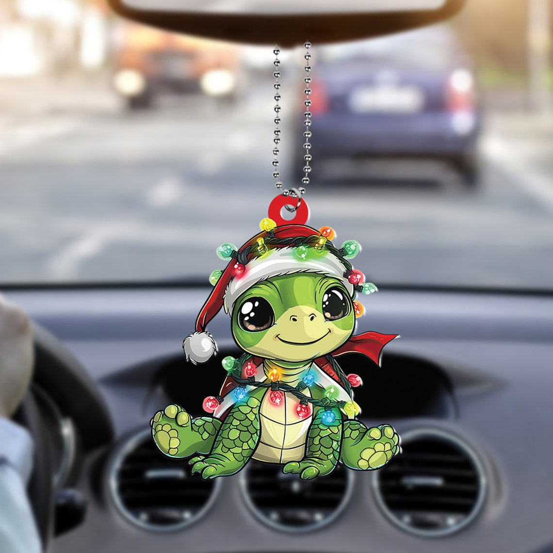 Lovely Turtle Christmas Lights Ornament Gift, Turtle Hanging Christmas Ornament Decor Gift