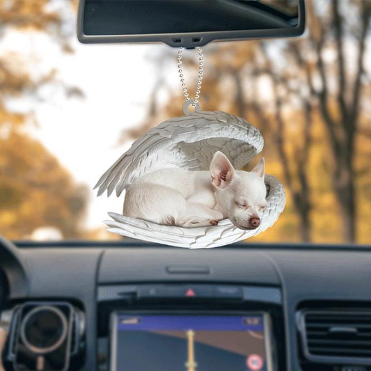 Cute Chihuahua Dog Angel Wings Car Christmas Ornament, Unique Chihuahua Dog Christmas Ornament Decor Gift (Copy)