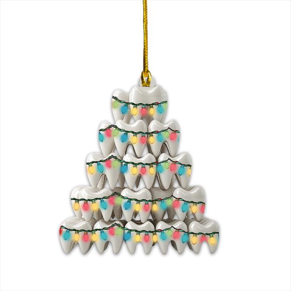 Teeth Christmas Ornament, Christmas Dental Office Clinic Ornament Decor Gift