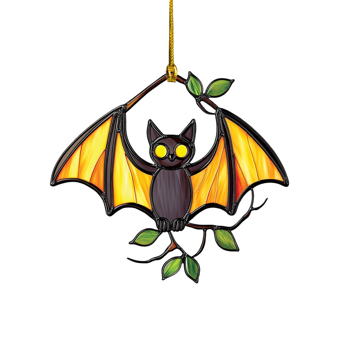 Bat Halloween Window Hanging Suncatcher, Halloween Classic Bat Ornament Decor