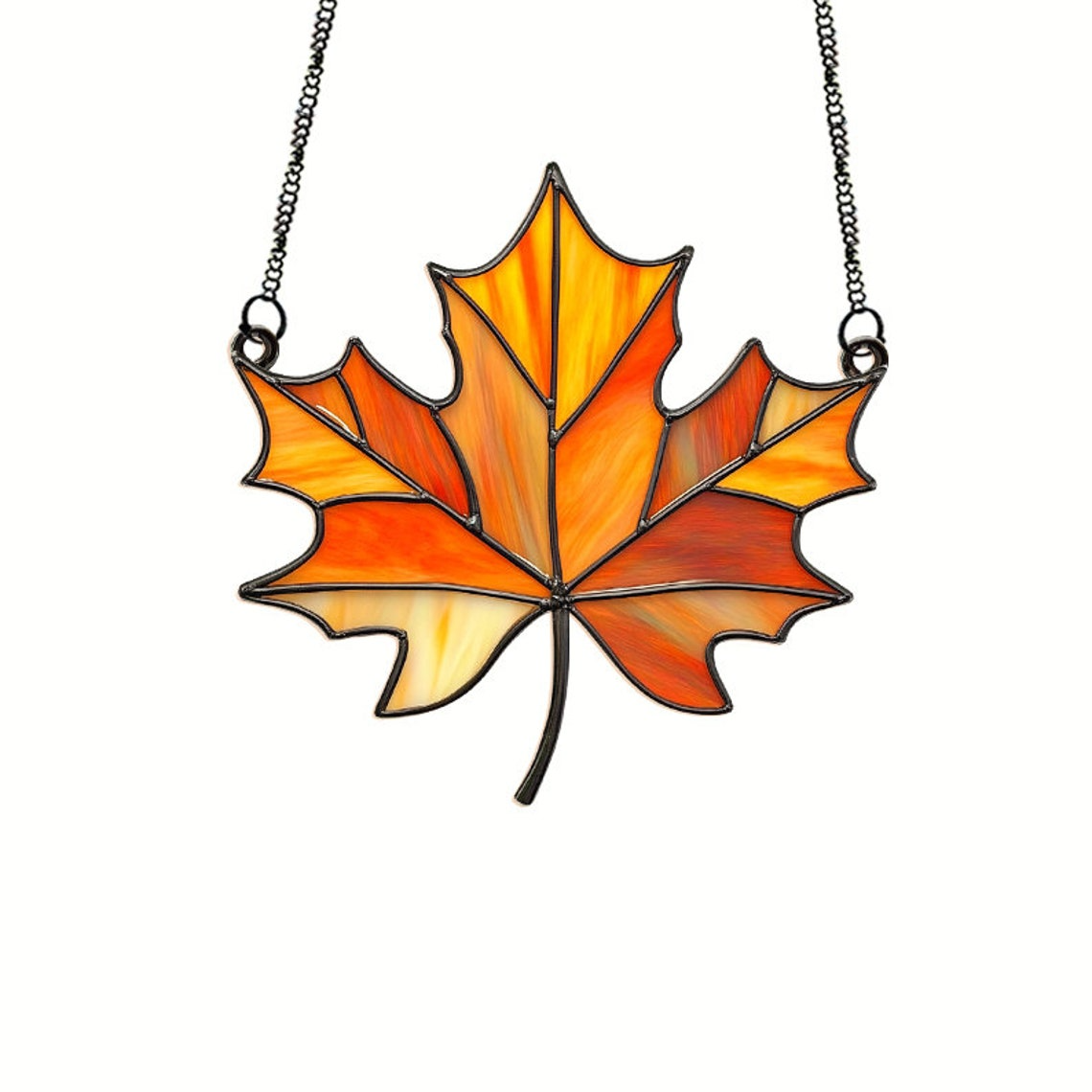 Vintage Autumn Leaf Suncatcher, Maple Autumn Leaf Classic Suncatcher Ornament