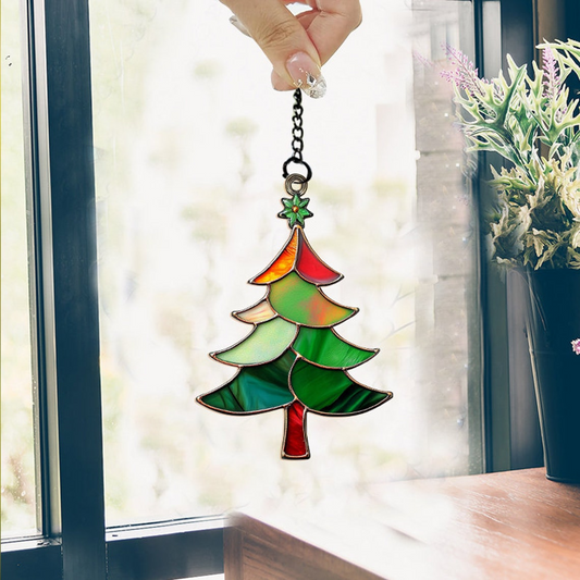 Christmas Tree Suncatcher Ornament, Christmas Tree Home Decor