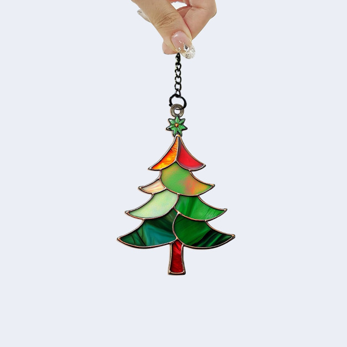 Christmas Tree Suncatcher Ornament, Christmas Tree Home Decor