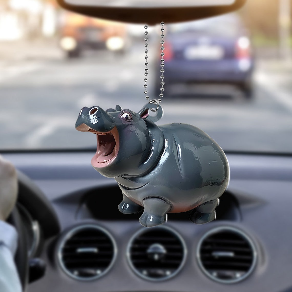 Christmas Baby Hippo Hanging Ornament Gift, Pygmy Hippo Funny Christmas Ornament Decor Holiday