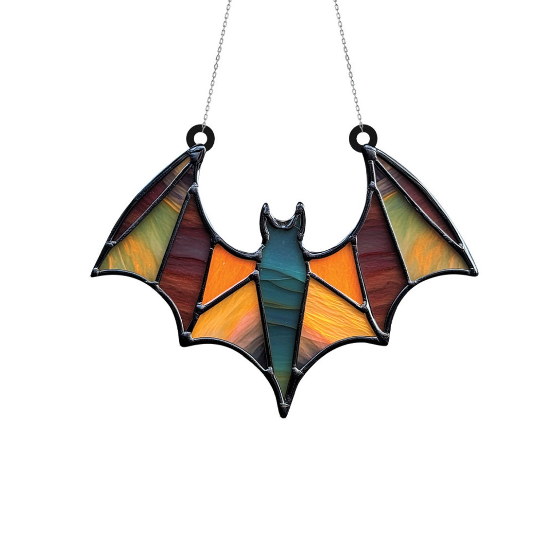 Unique Bat Hanging Suncatcher Ornament, Halloween Hanging Home Decor Ornament