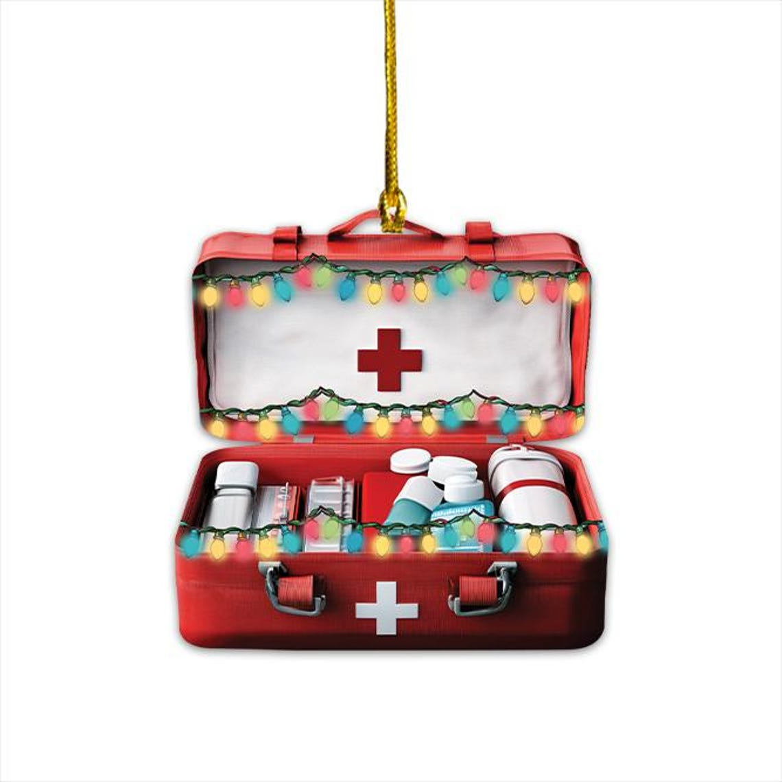 Christmas First Aid Bag Hanging Ornament, Cute First Aid Kit Christmas Ornament Holiday Gift